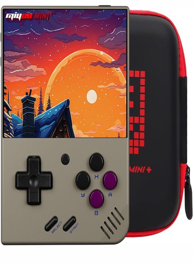 Miyoo هدية للرجال والنساء، جهاز ألعاب Miyoo Mini Plus مع حقيبة محمولة، جهاز محاكاة ألعاب كلاسيكية محمول باليد مع واي فاي وساعة توقيت حقيقية، هدية مثالية للرجال في عيد الميلاد، هدية رائعة للأب أو الزوج، أكثر من 3000 لعبة، رمادي - Image 1